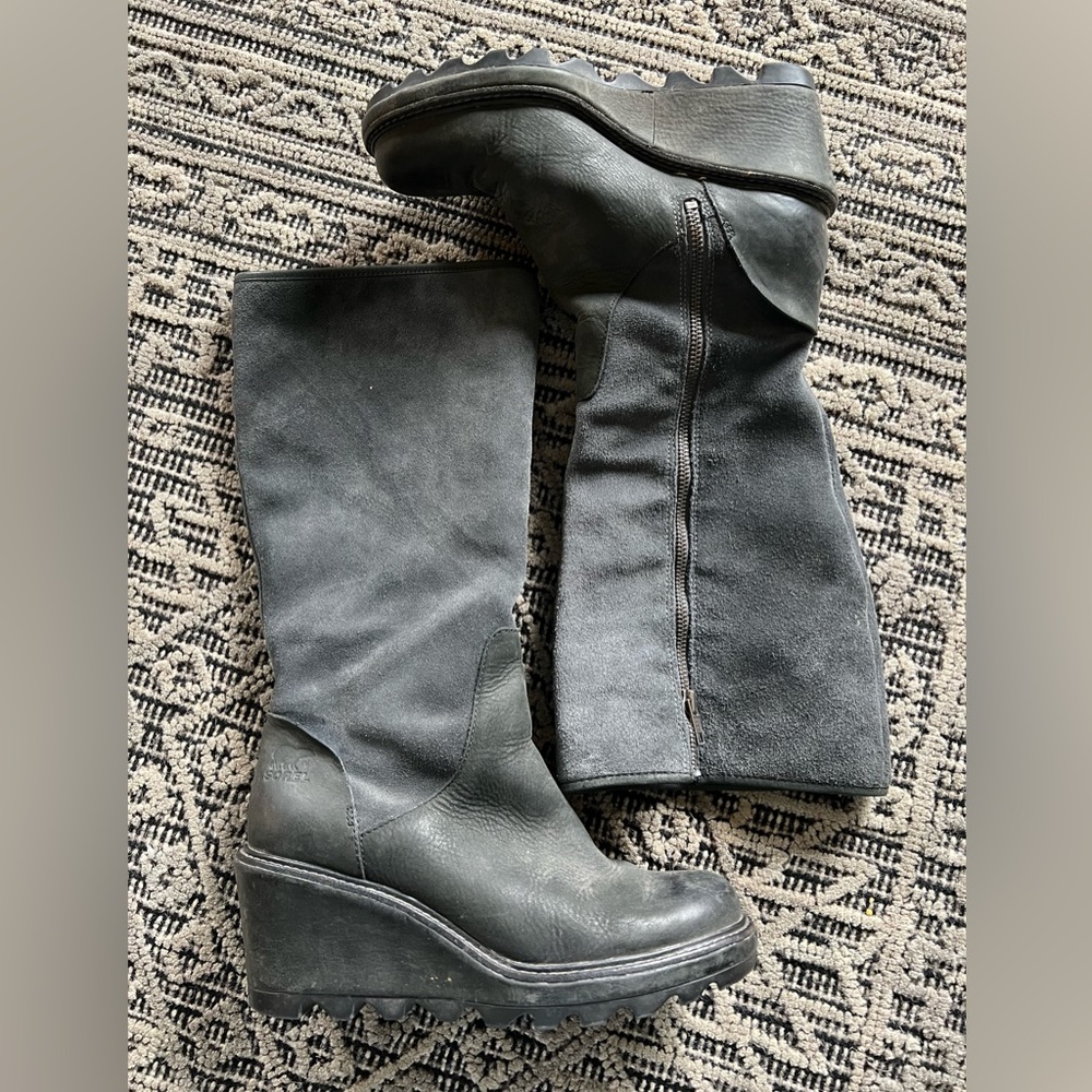 Sorel Five Kettle Nubuck Wedge black 8